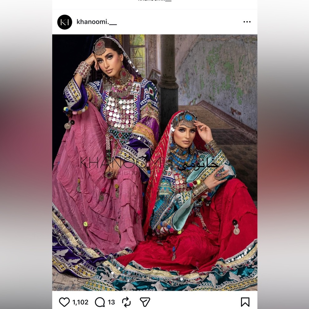 Pink & Red Embroidered Bridal Dresses